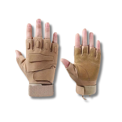 GUANTES TÁCTICOS MEDIOS DEDOS CON PROTECCIÓN