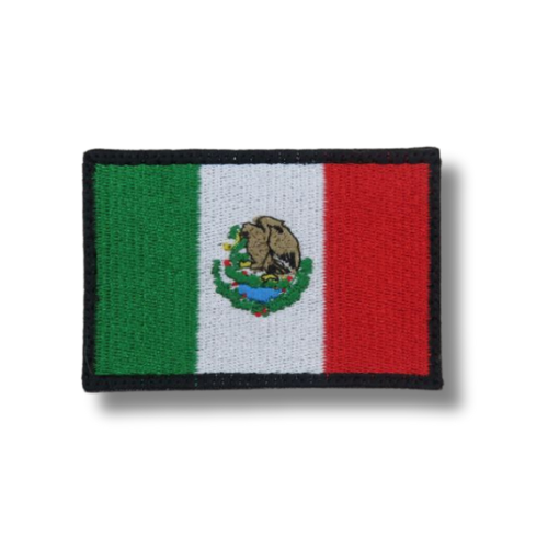 PARCHE BANDERA MEXICANA BORDADA