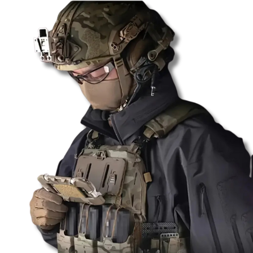 Soporte Táctico para Teléfono con Sistema MOLLE – Acceso Rápido y Seguro en Movimiento