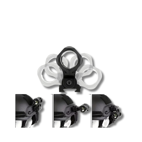 Soporte para Linterna de Casco – Ajustable, Ligero y de Rápida Instalación