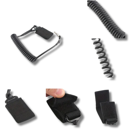 Correa Retráctil Táctica con Clip MOLLE – Resistente, Ajustable y Multifuncional